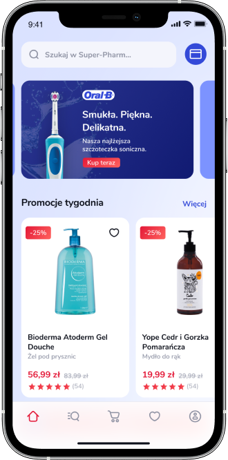 Home — promo, weekly deals and personalised entry points.