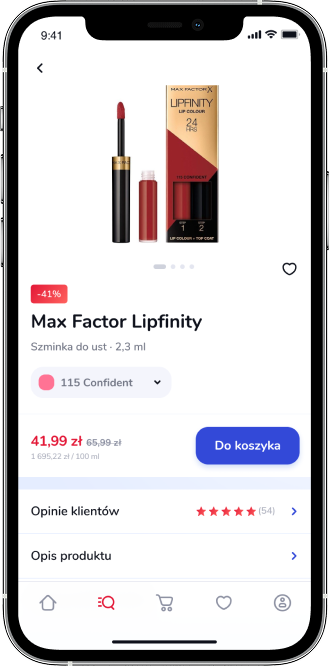 Product detail page with variants and loyalty pricing.